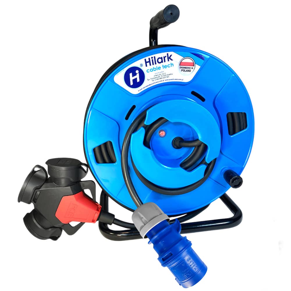 Gummiextender CEE H05RR-F 3x2,5 mm2 auf umgekehrter Trommel mit Dreier 25m – Bild 5