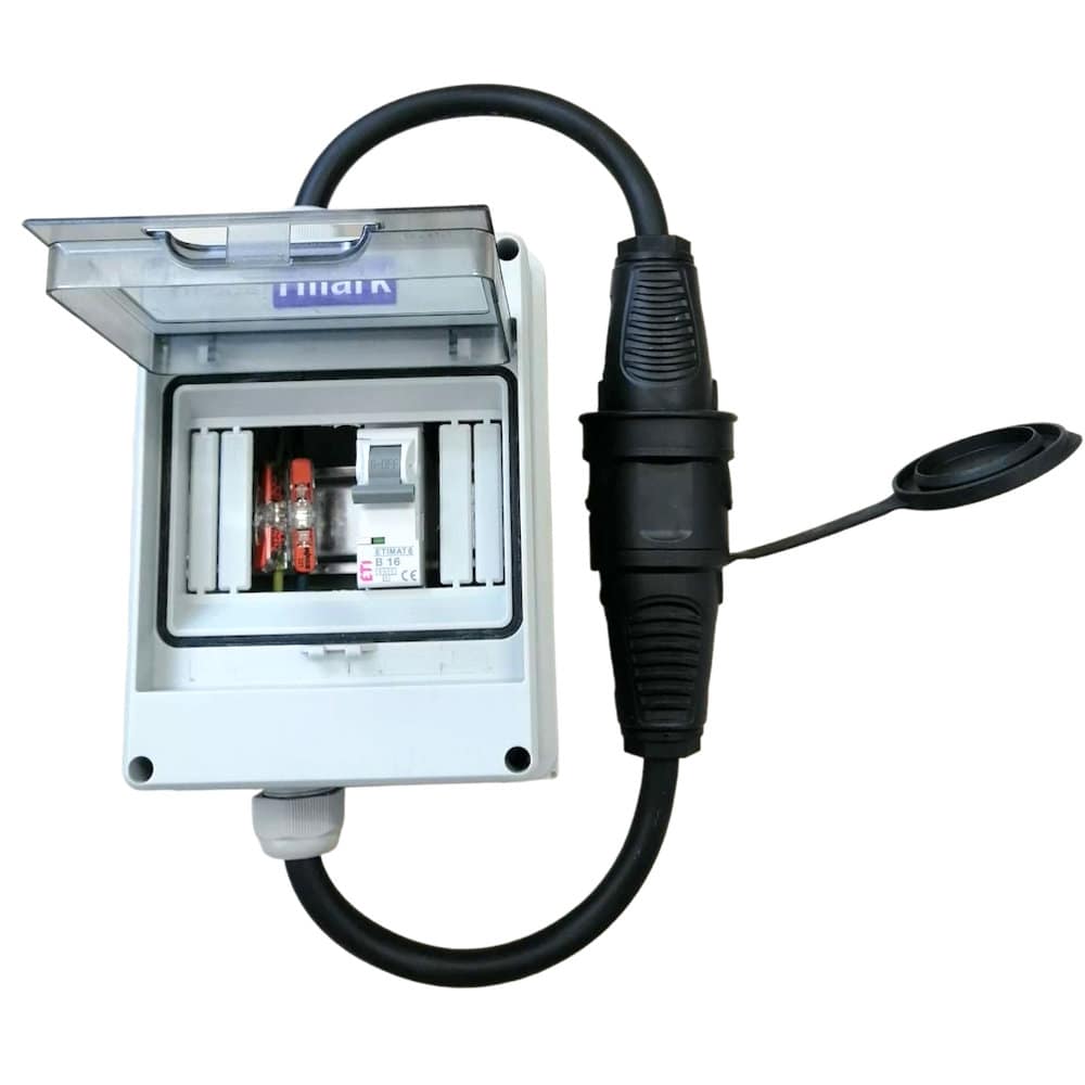 Verlängerung mit Sicherung, Gummi H07RN-F 3x2,5mm2 1m – Bild 3