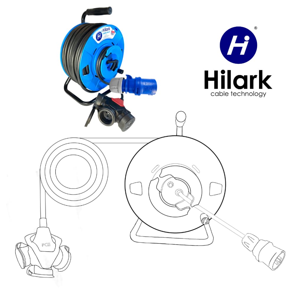 Gummiextender CEE H05RR-F 3x2,5 mm2 auf umgekehrter Trommel mit Dreier 25m – Bild 4