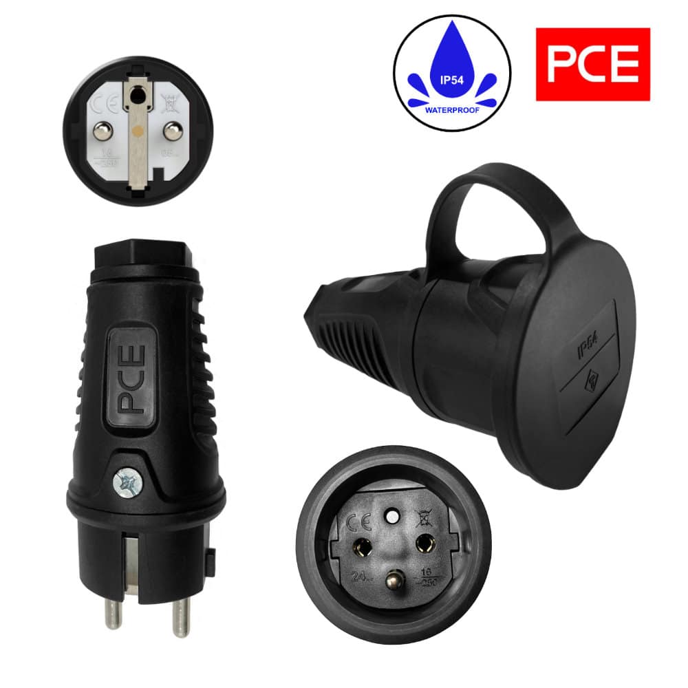 Verlängerung mit Sicherung, Gummi H07RN-F 3x2,5mm2 1m – Bild 2