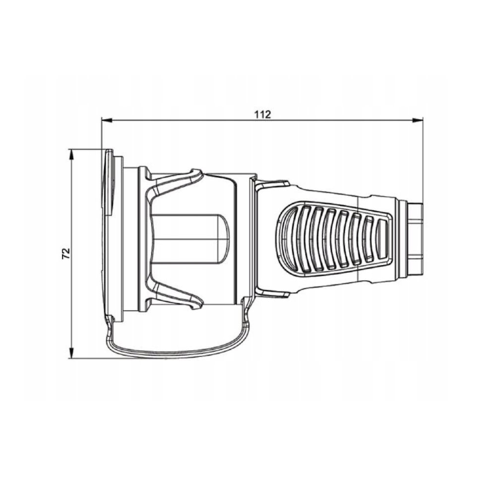 Verlängerung mit Sicherung, Gummi H07RN-F 3x2,5mm2 1m – Bild 7