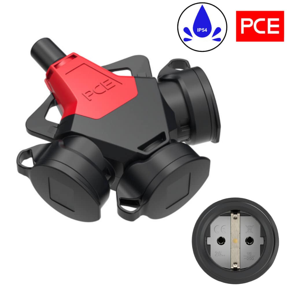 Gummiverlängerung H05RR-F 3x2,5 mm2 auf umgekehrter Trommel mit Dreieck 30m – Bild 3