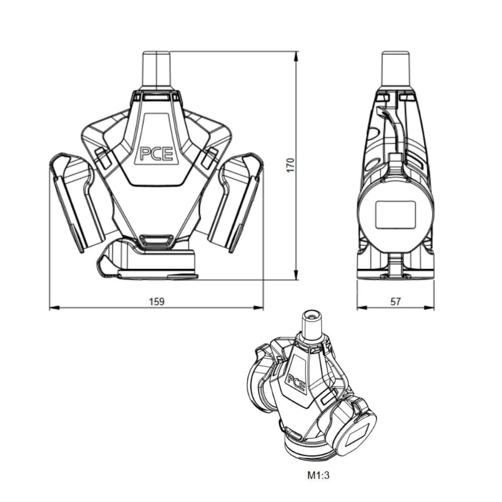 Gummiverlängerung H05RR-F 3x2,5 mm2 auf umgekehrter Trommel mit Dreieck 30m – Bild 9