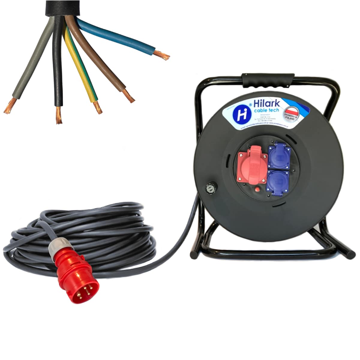 Stromverlängerung PVC 16A H05VVF 5x2,5 45m OWY – Bild 2