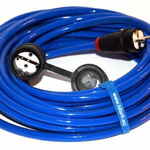 Polyurethanverlängerung H07BQ-F 3×2,5 mm PUR Stecker und Steckdose SCHUKO 15m