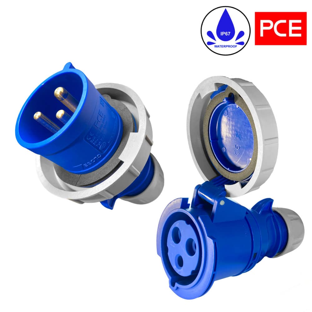 Stromverlängerung für Camper 32A PUR H07BQ-F 5x4mm2 IP65 mit Zähler und Voltmeter 25m – Bild 2