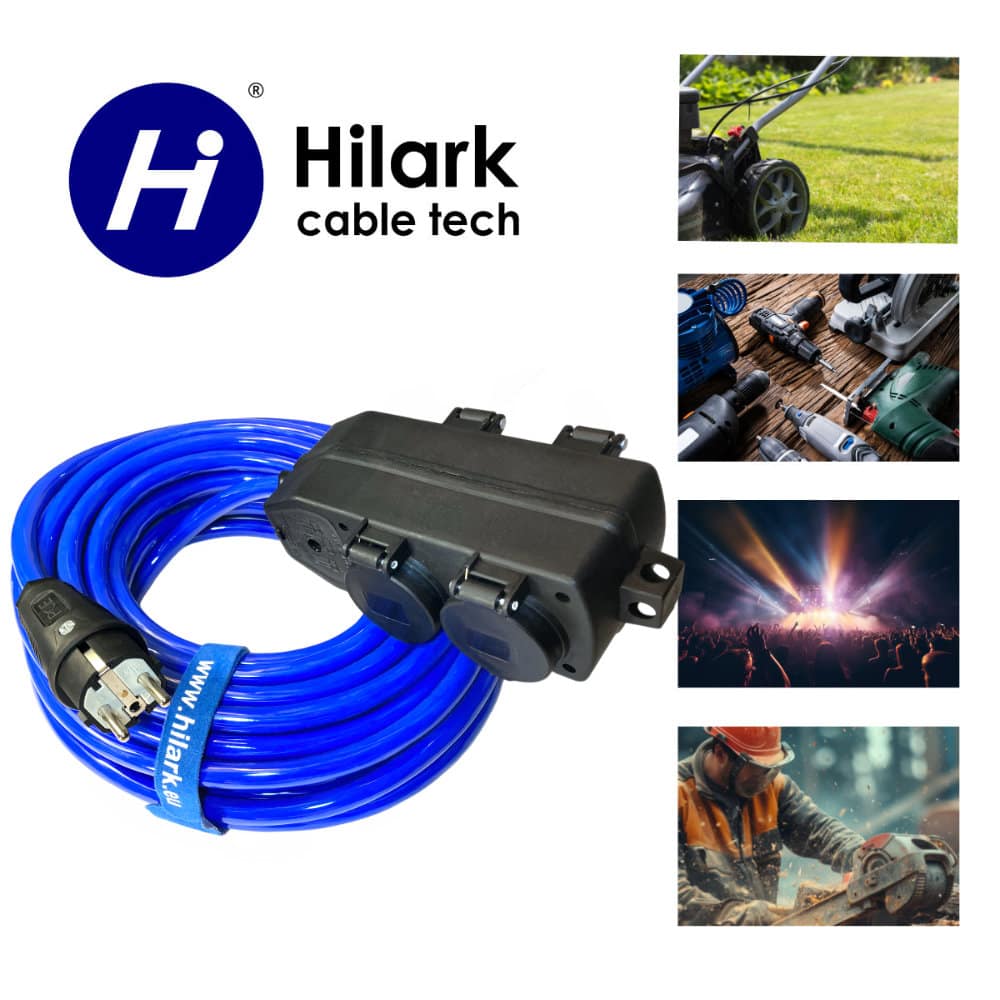 H07BQ-F 3x2,5mm Gummiverlängerung Schuko Schwarz 30m – Bild 3