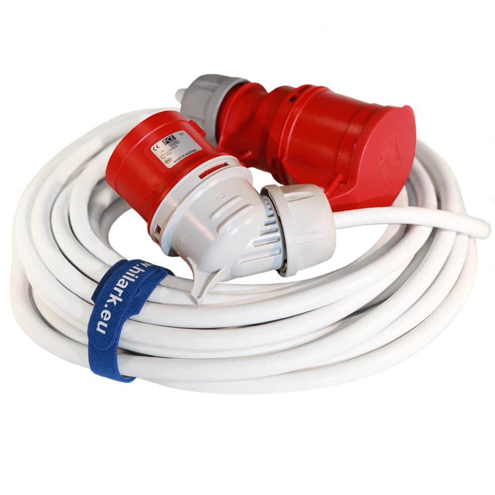 Stromverlängerung mit Winkelanschluss WHITE OWY H05VV-F 5x2,5 45m – Bild 3