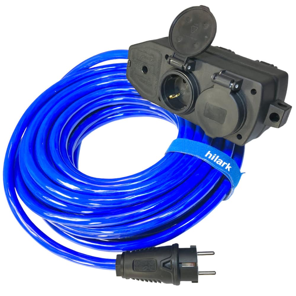 H07BQ-F 3x2,5mm Gummiverlängerung Schuko Schwarz 30m – Bild 4