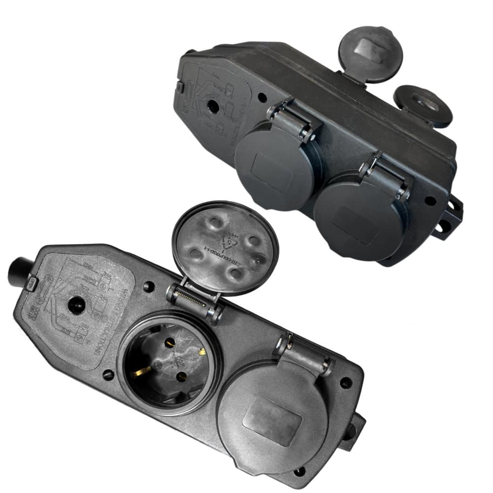 H07BQ-F 3x2,5mm Gummiverlängerung Schuko Schwarz 30m – Bild 5