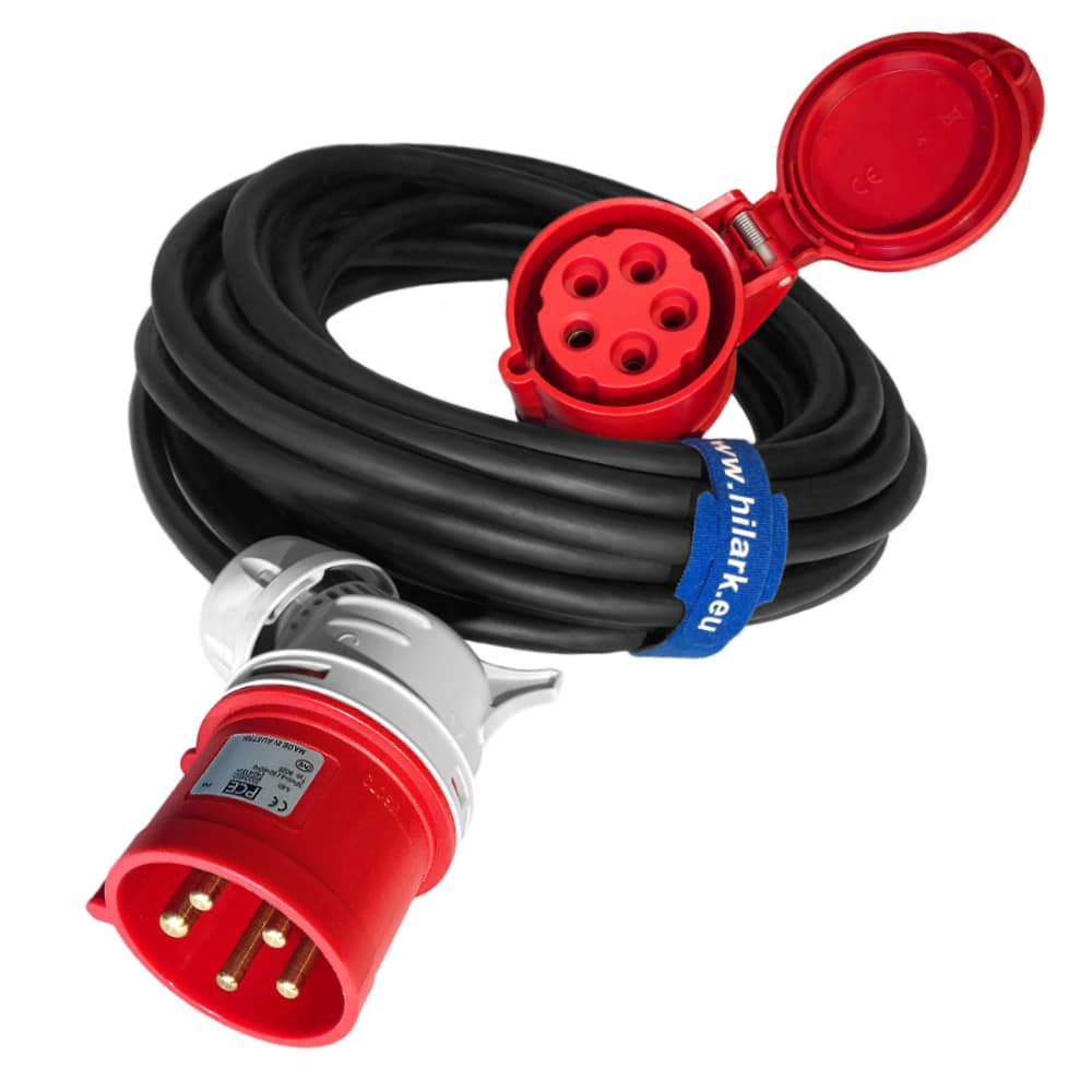 Stromverlängerung 50m H07RN-F 5g2,5 mm2 Winkelplug 5Pin 16A 400V IP44 – Bild 5