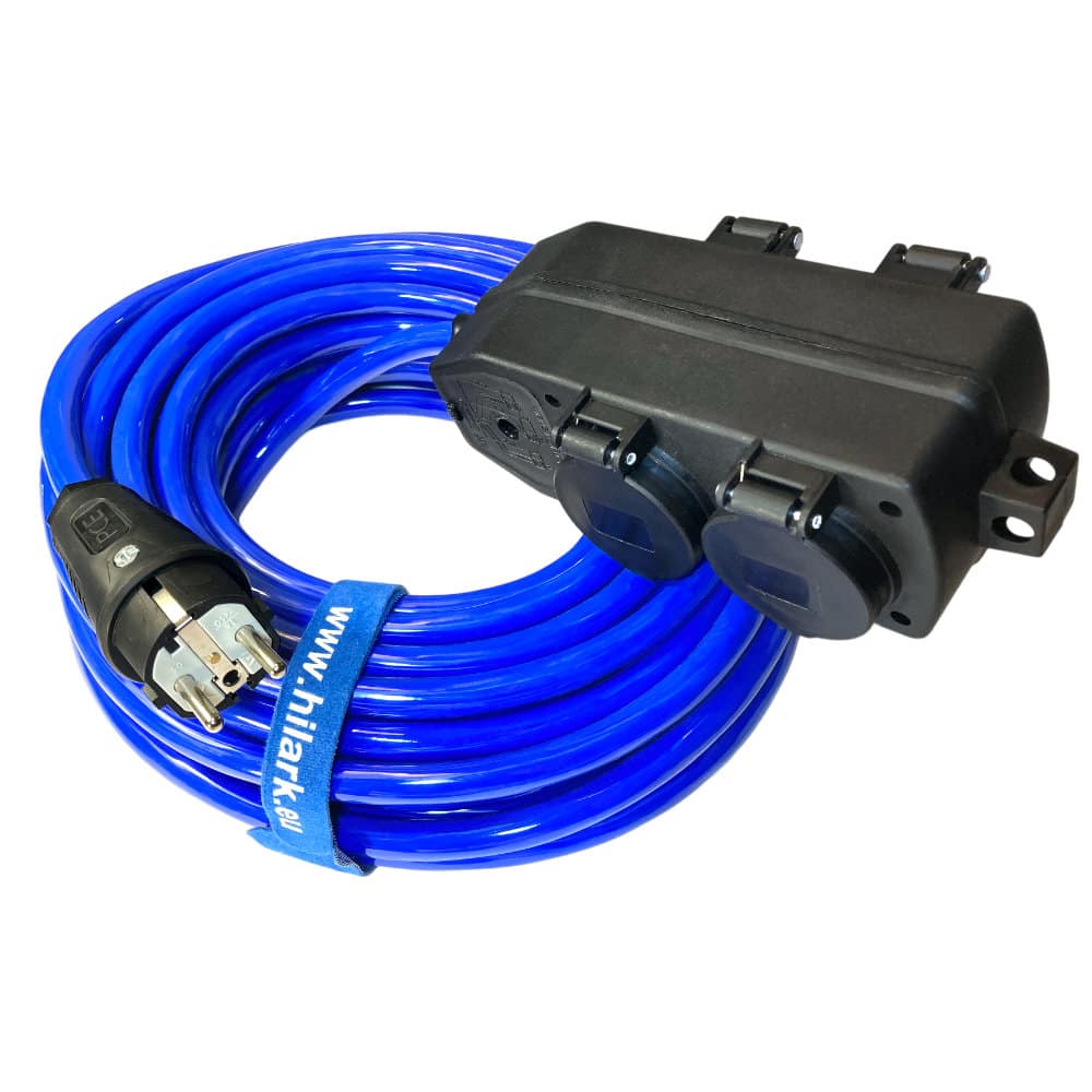 H07BQ-F 3x2,5mm Gummiverlängerung Schuko Schwarz 30m – Bild 6