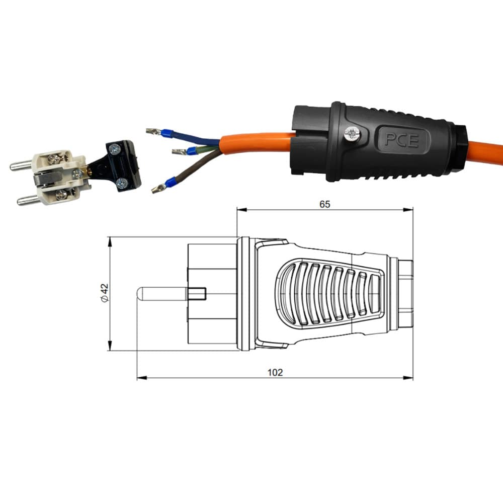 Polyurethanverlängerung H07BQ-F 3g2,5mm 2 Orange - 5m – Bild 8