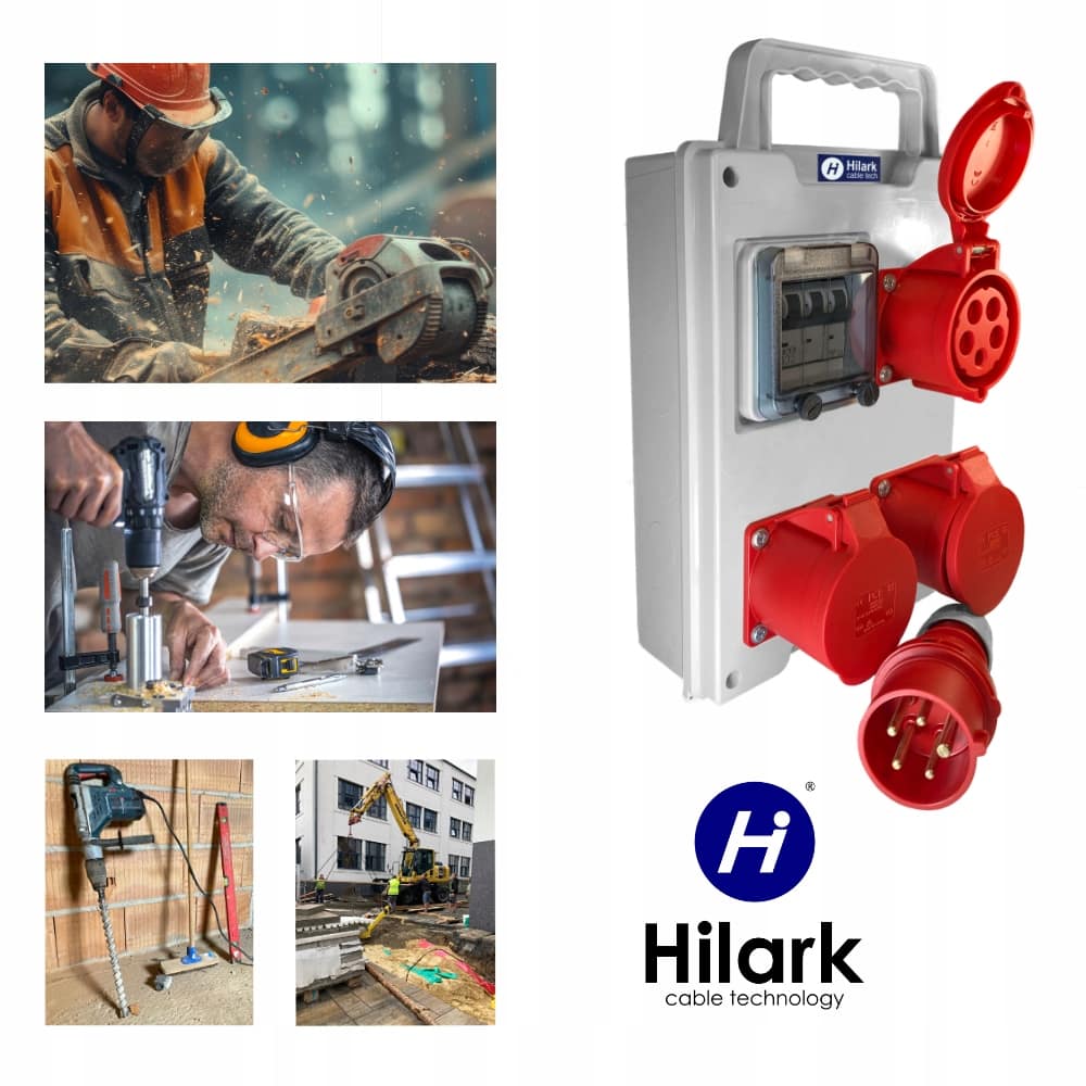 Rozdzielnica 2x16A 400V 1x32A bezpiecznik B16 3P ok 2m – Bild 2