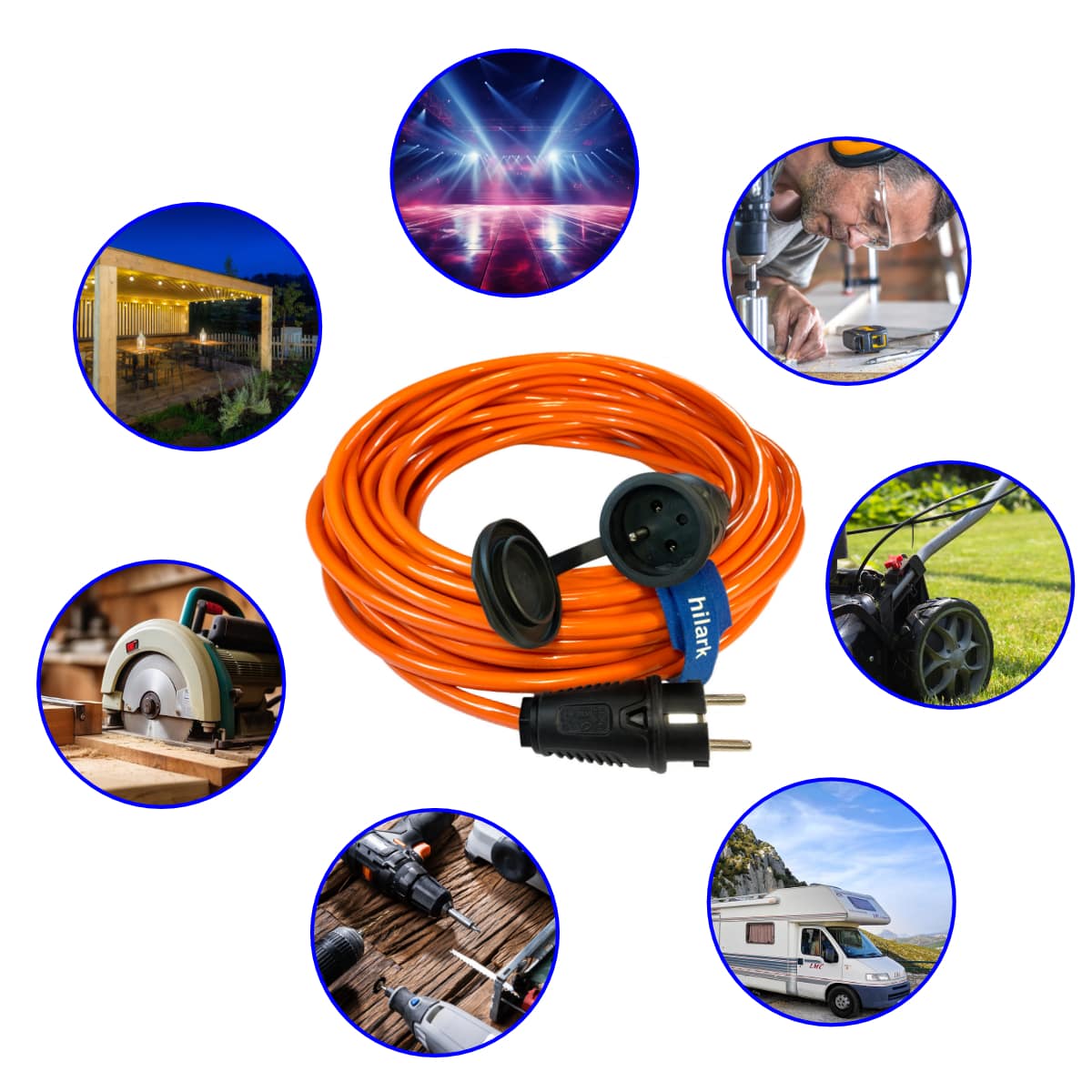 Polyurethanverlängerung H07BQ-F 3g2,5mm 2 Orange - 5m – Bild 3