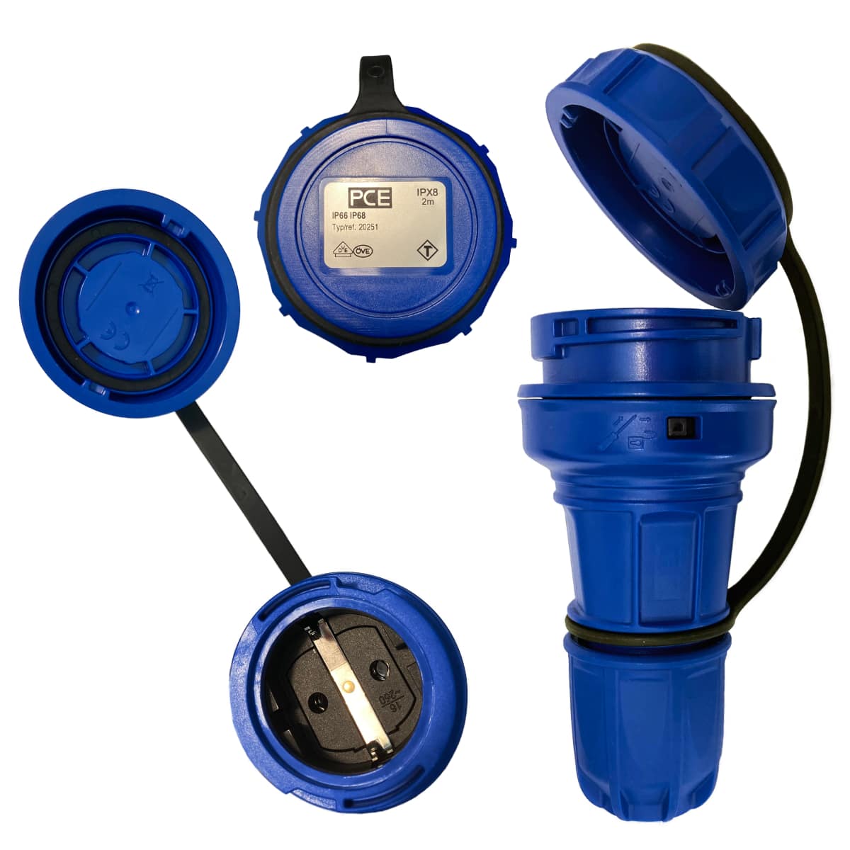 Gummiverlängerung H07RN-F 3x4mm2 16A IP67 1m – Bild 8