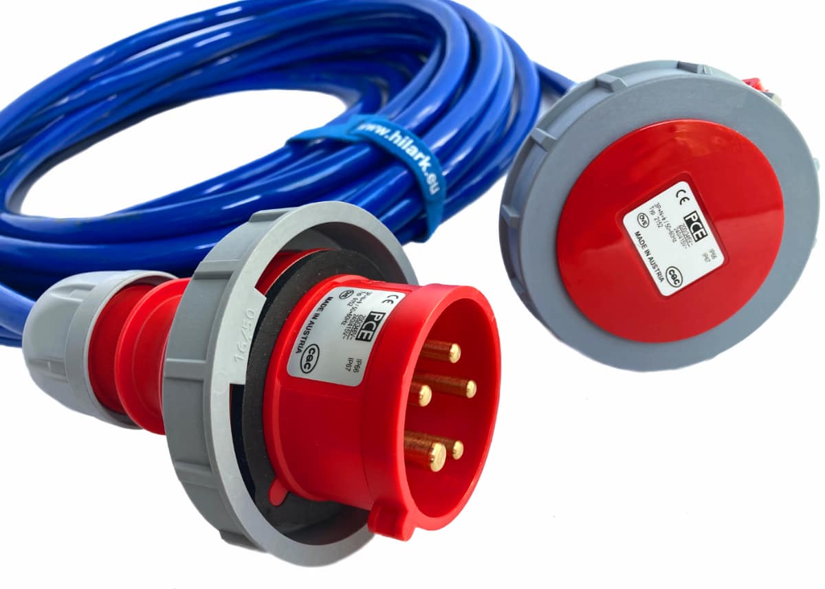 Gummikraftverlängerung 16A H07BQ-F 5x2,5 IP67 10M – Bild 11