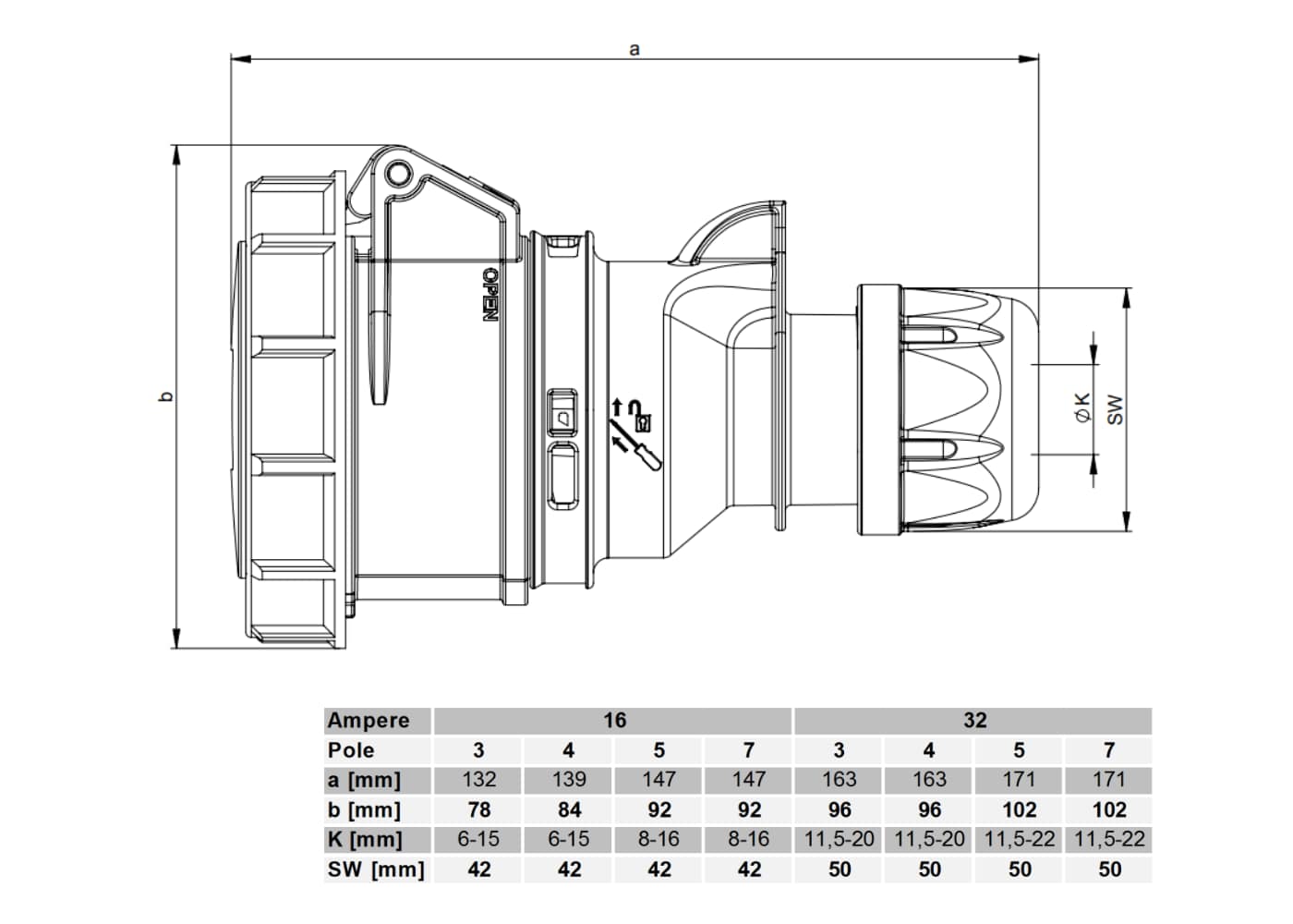 Gummikraftverlängerung 16A H07BQ-F 5x2,5 IP67 10M – Bild 12
