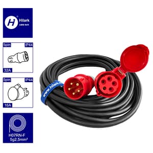 Schaltgetriebe, Stromadapter 32A Steckdose 16A 15m