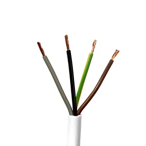 Przewód kabel biały H05VV-F OWY 4×1,5 mm² 1m